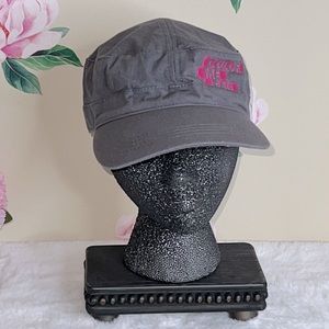 Souvenir Womens Cap Gray/Pink Adult Used Strapback Color Me Rain logo